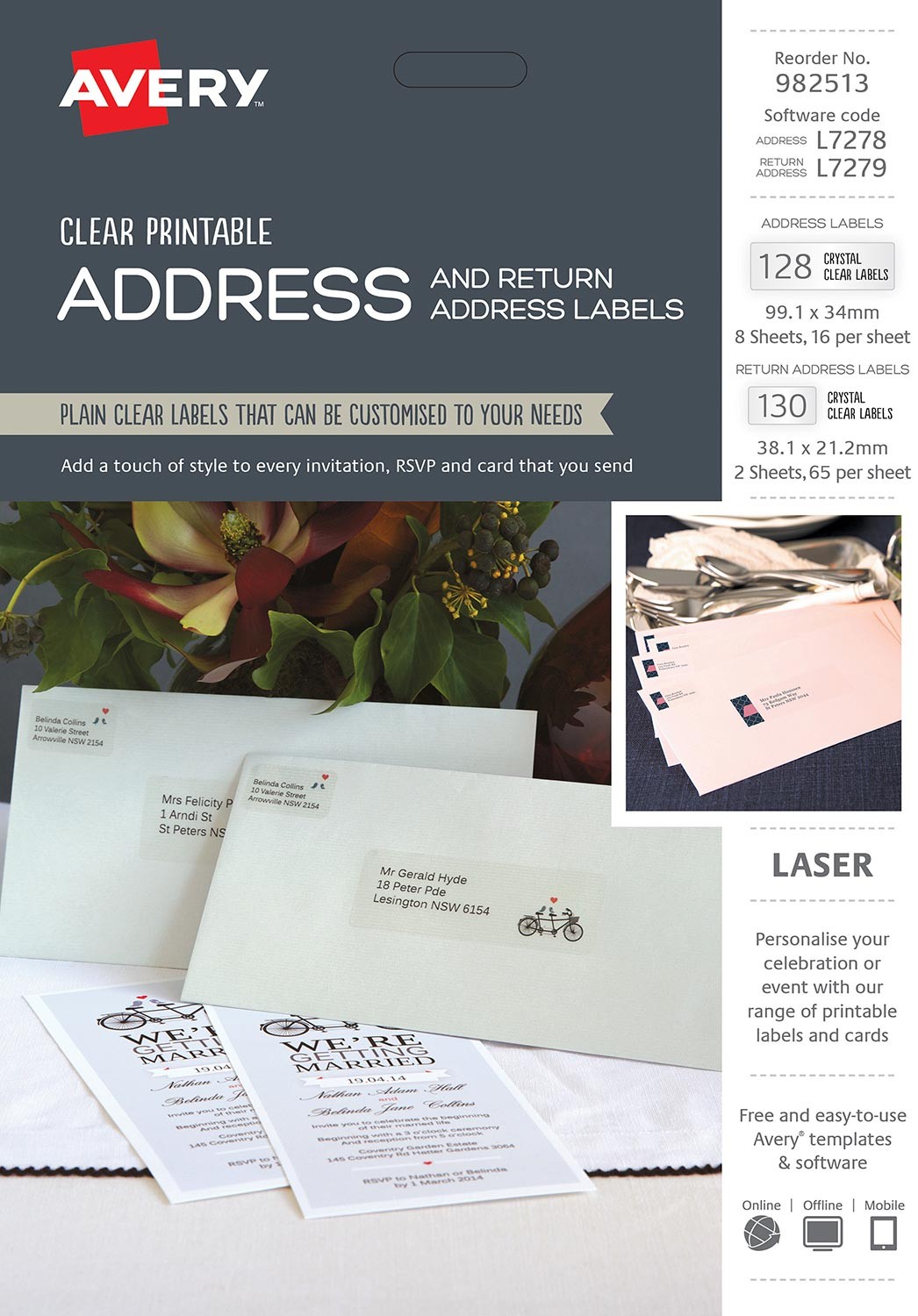 clear address labels kit 982513 avery australia
