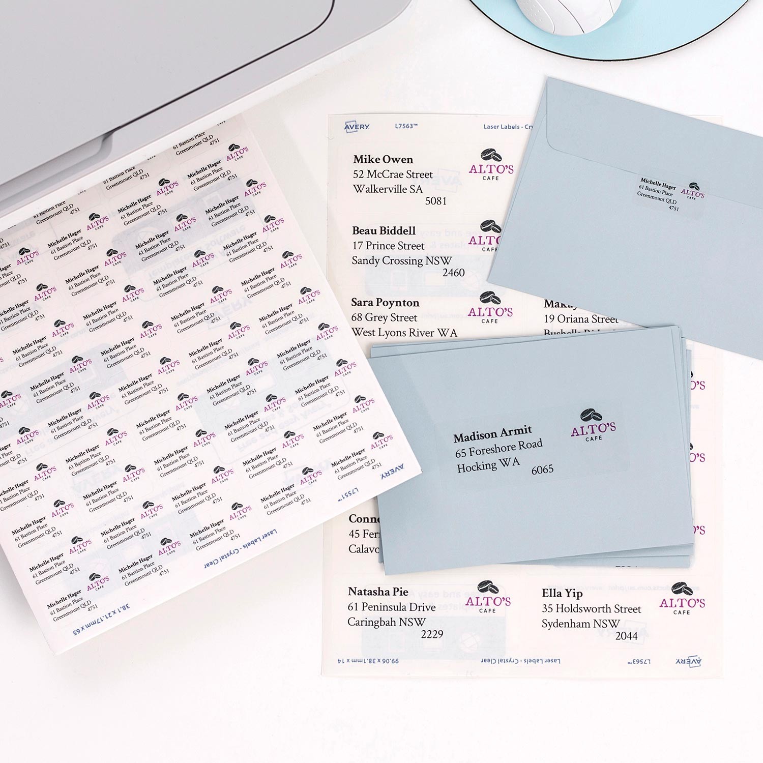 crystal clear address labels 959051 avery australia