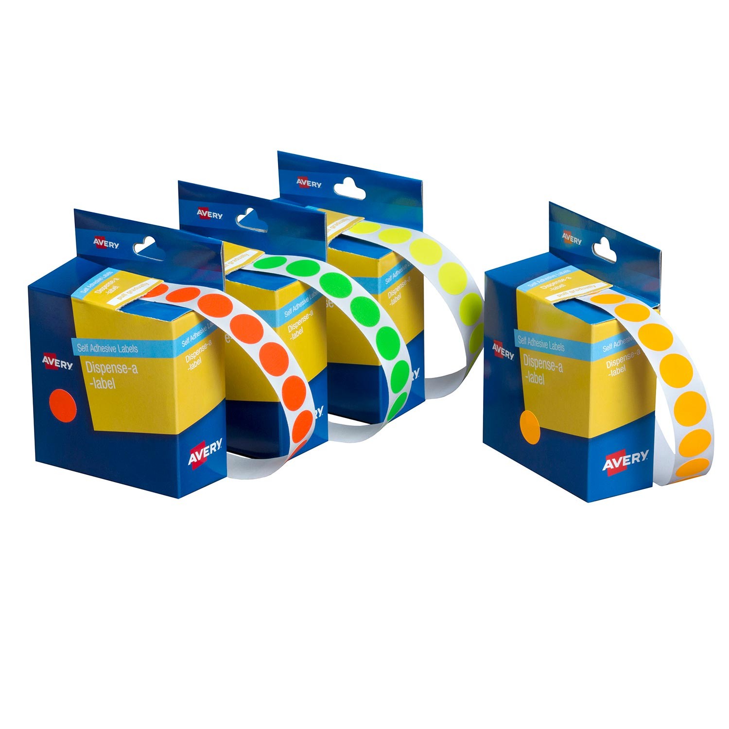 fluoro red circle dispenser labels 937299 avery australia