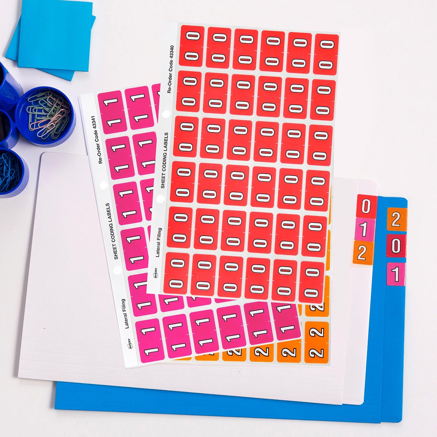 5 Side Tab Colour Coding Labels | 43345 | Avery Australia