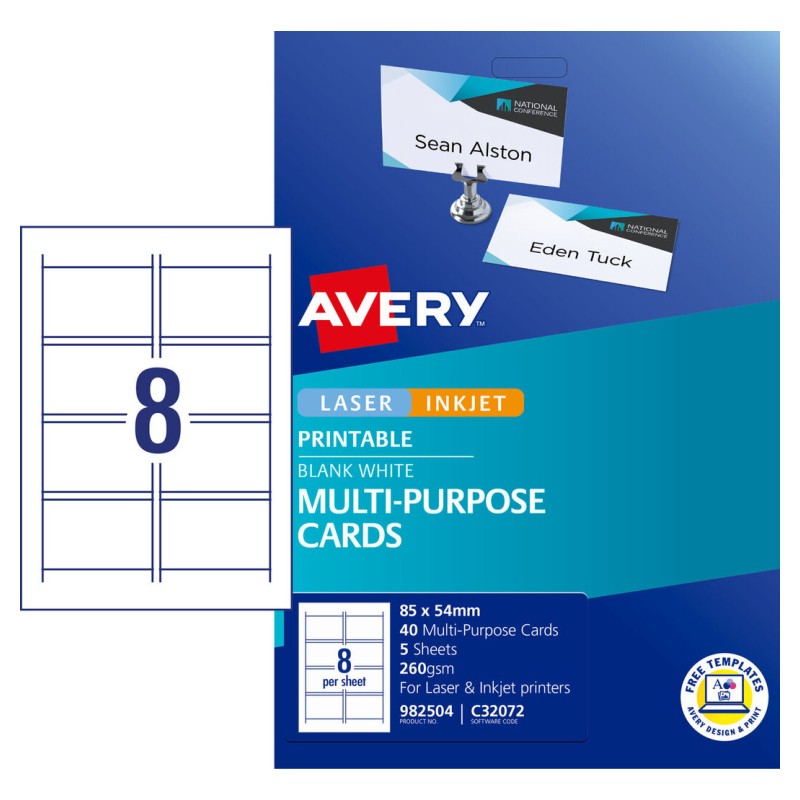 Delegate Cards & Place Cards | Print Your Own | Avery