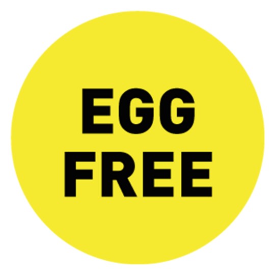 'Egg Free' Allergy Label 937393 Content: 1000 Labels / 1 Roll