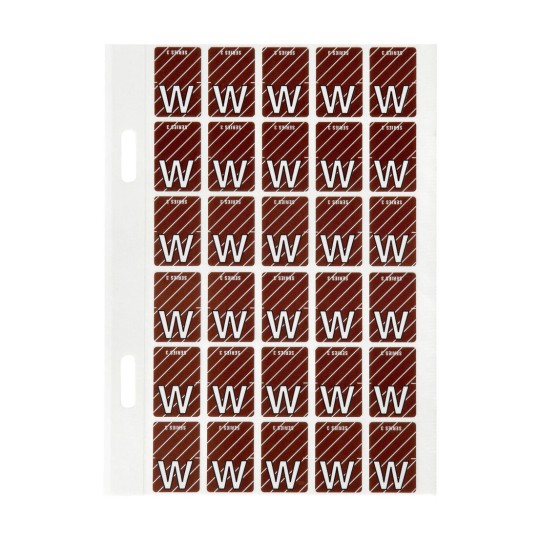 W Top Tab Colour Coding Labels 44423