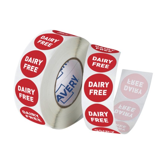 'Dairy Free' Allergy Label 937392