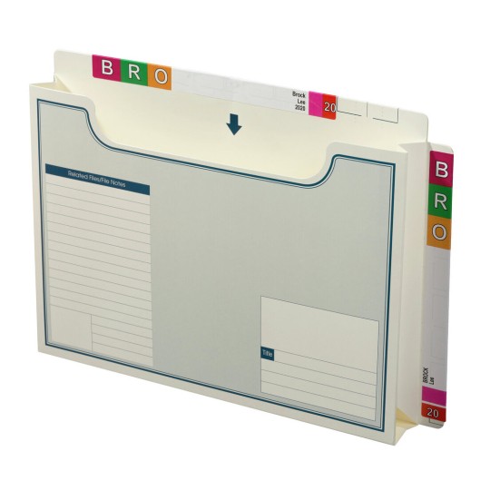 White Lateral Notes Twin Tab Wallet 46716