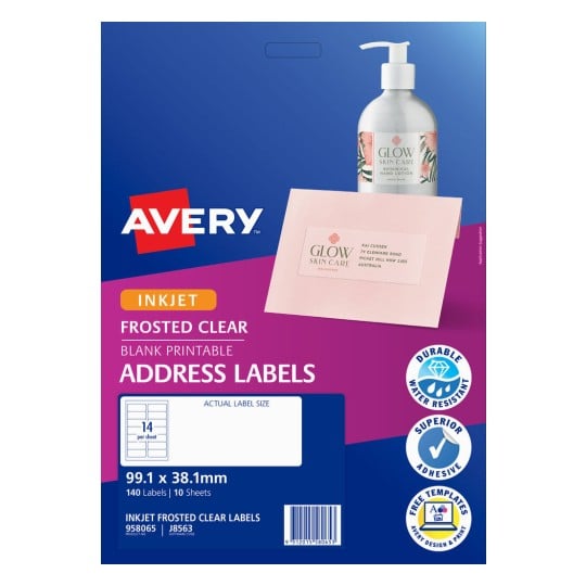 Frosted Clear Address Labels 958065