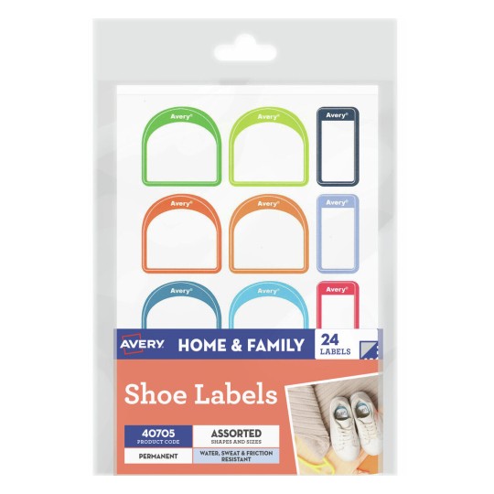 Avery Assorted Shoe Labels 40705