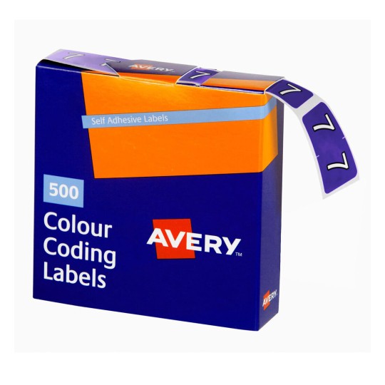 7 Side Tab Colour Coding Labels 43247