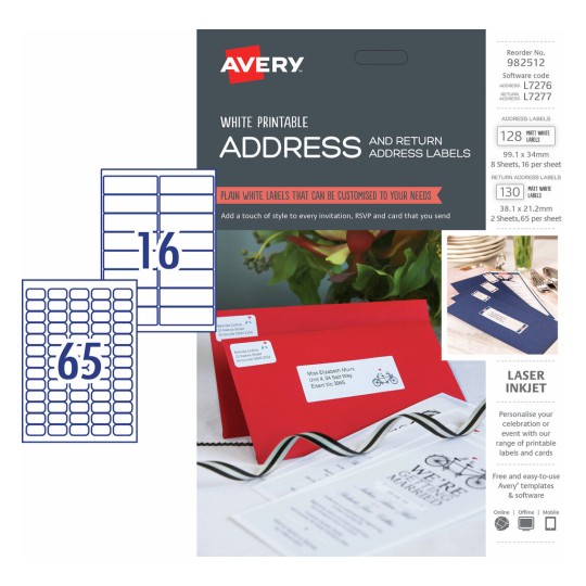 Address Labels Kit 982512 Content: 258 Labels