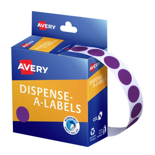 Purple Dispenser Dot Stickers 937264