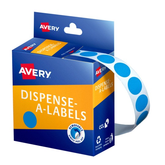 Light Circle Blue Dispenser Labels 937275