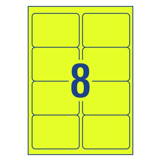 Fluoro Yellow High Visibility Shipping Labels 36102 99.1 x 67.7 mm
