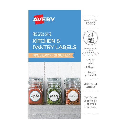 Durable Kitchen Labels 39027
