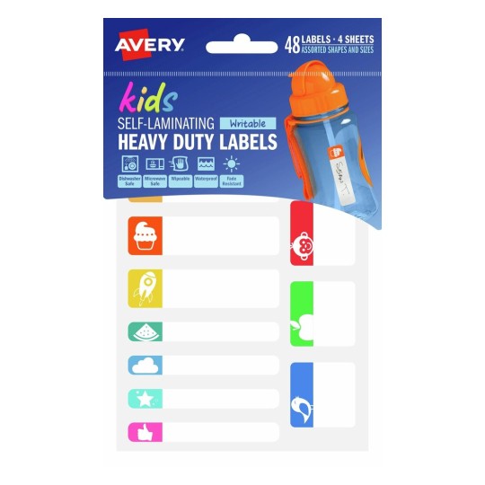 Avery Self-Laminating Labels, Printed Design 41437