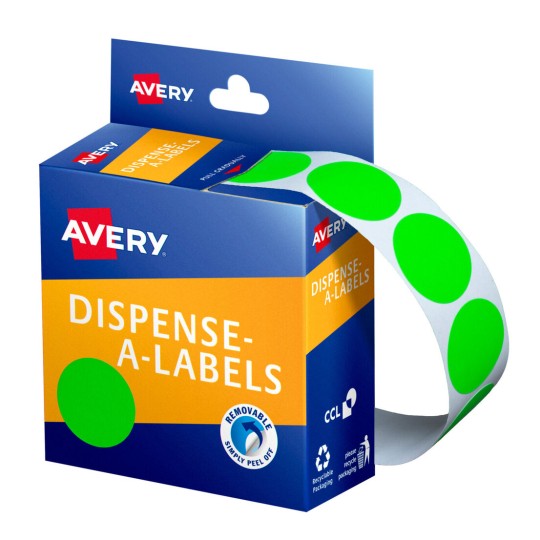 Fluoro Green Dispenser Dot Stickers 937297