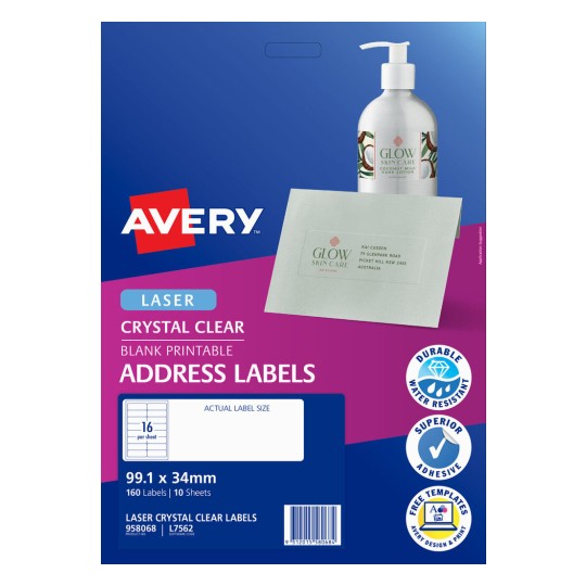 Crystal Clear Address Labels 958068