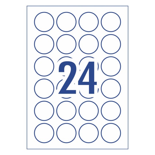 Matt Round Labels 910007 Ø 40 mm