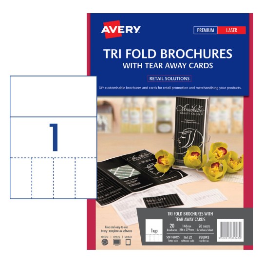 Brochure with Tear Away Cards 980043 Content: 20 Brochures / 20 Sheets