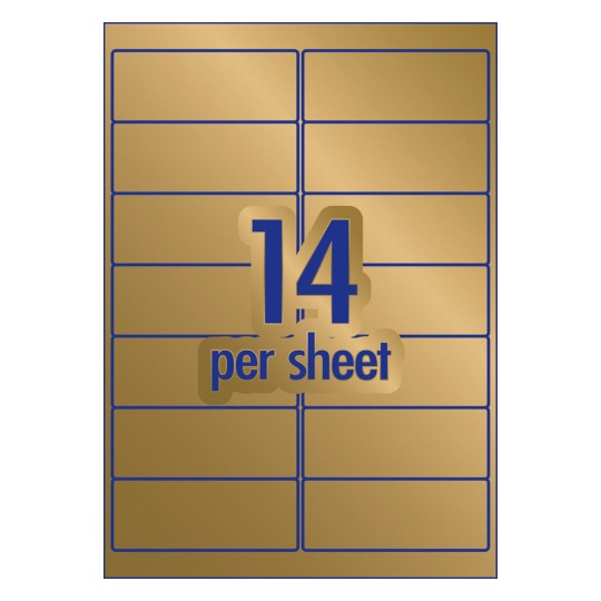 Avery Gold Rectangle Labels 980070 Content: 70 Labels / 5 Sheets