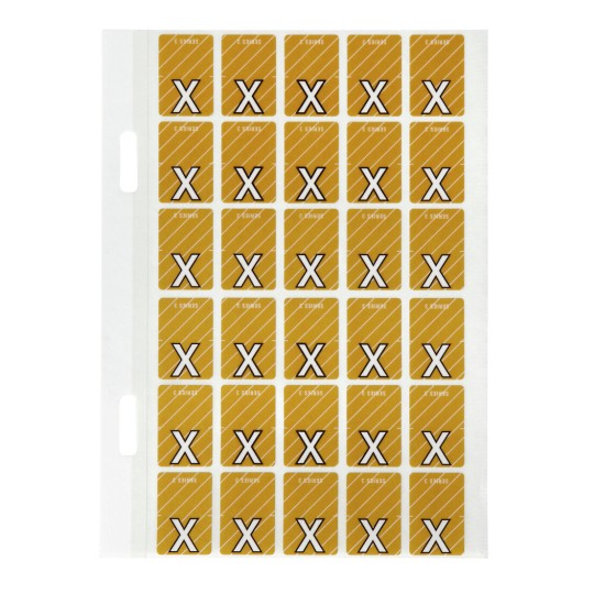 X Top Tab Colour Coding Labels 44424