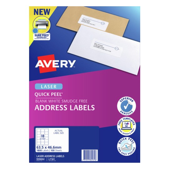 Quick Peel Address Labels with Sure Feed 959002