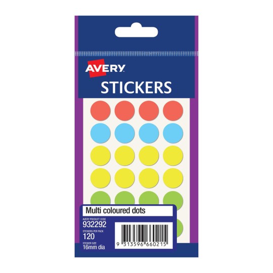 Assorted Dot Stickers 932292
