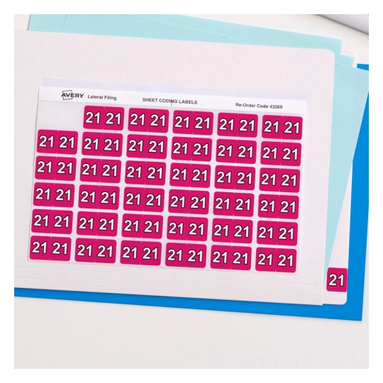 21 Side Tab Colour Coding Labels | 43371 | Avery Australia