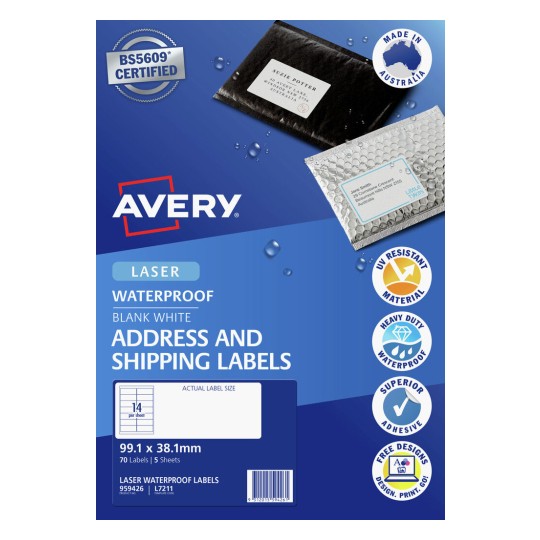 Avery Waterproof Labels 959426