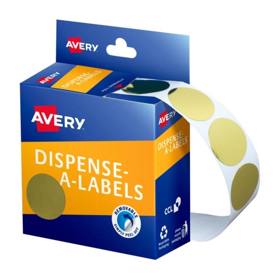 Gold Dispenser Dot Stickers 937271