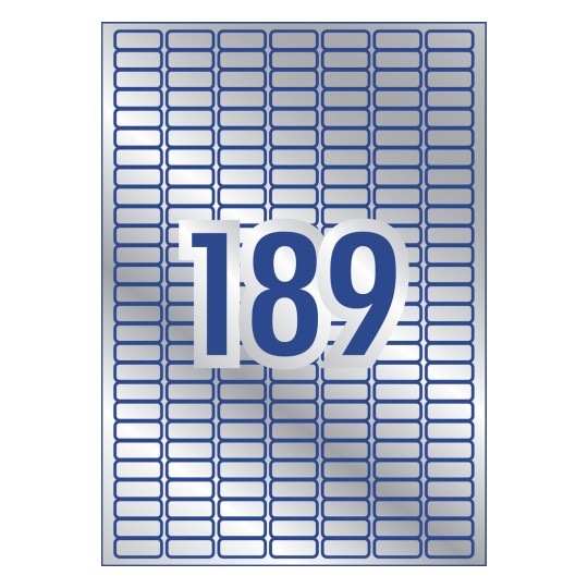Silver Heavy Duty Labels 959200 25.4 x 10 mm