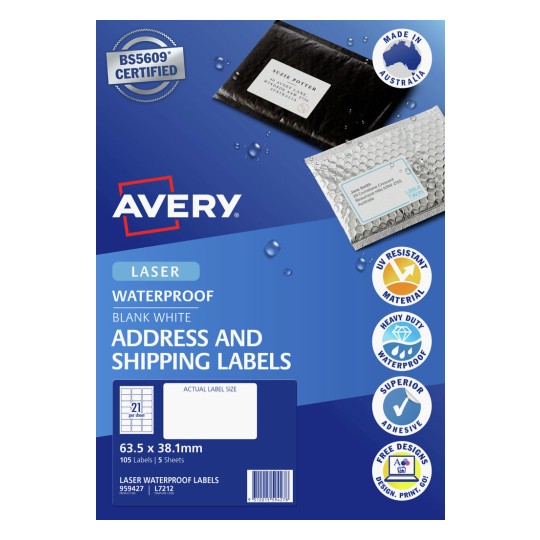Avery Waterproof Labels 959427