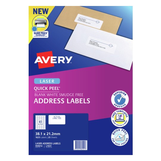 Quick Peel Address Labels with Sure Feed 959012