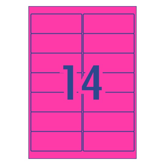 Fluoro Pink High Visibility Shipping Labels 35957 99.1 x 38.1 mm