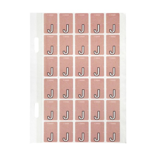 J Top Tab Colour Coding Labels 44410