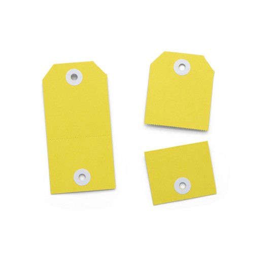 2in1 Perforated Tags Yellow, 100 Pack 19001 Content: 100 Tags / 100 Tags