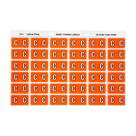 C Side Tab Colour Coding Labels 43303