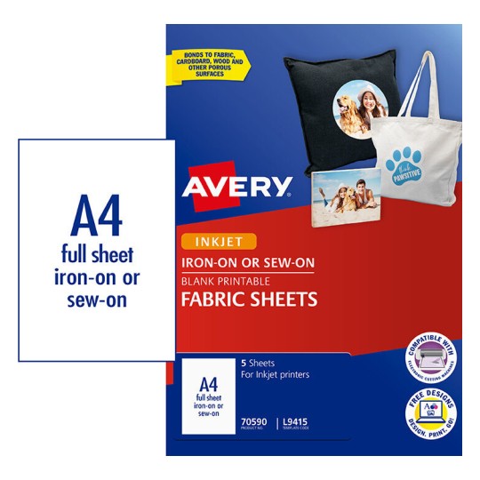 Printable Fabric Sheets 70590 Avery Australia