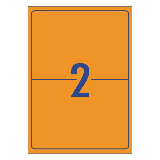 Fluoro Orange High Visibility Shipping Labels 959404 199.6 x 143.5 mm
