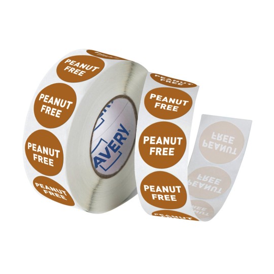 'Peanut Free' Allergy Label 937395