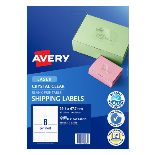 Crystal Clear Shipping Labels 958062