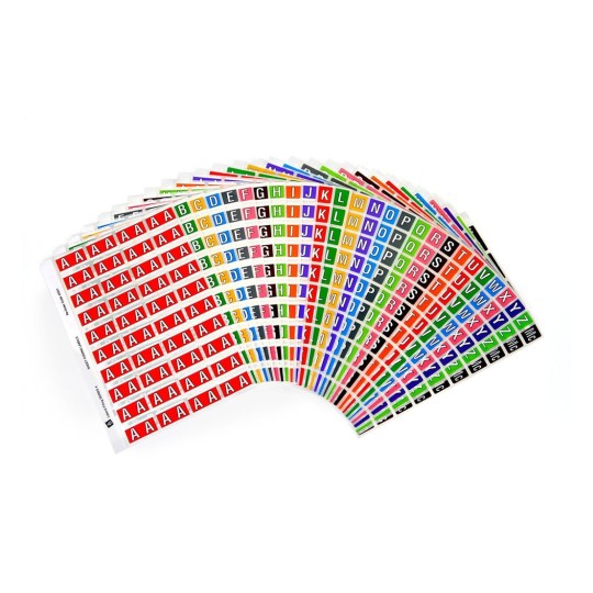 Alpha Side Tab Colour Coding Labels Kit 44538