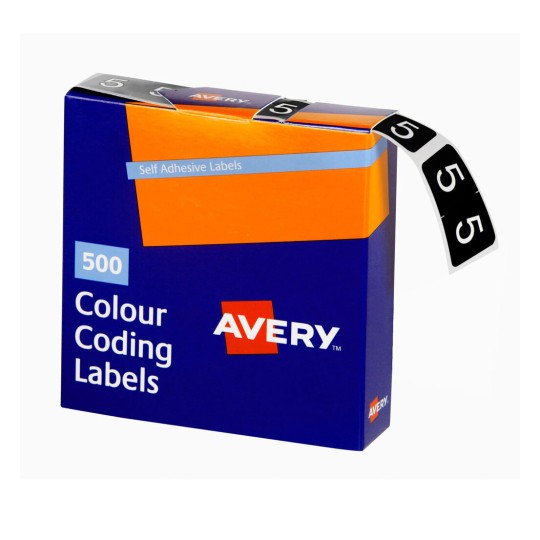 5 Side Tab Colour Coding Labels 43245