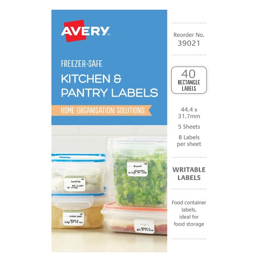 Freezer-Safe Kitchen Labels | 39021 | Avery Australia