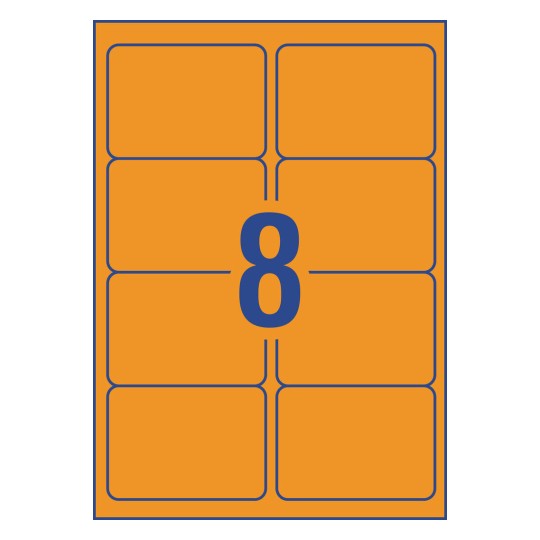 Fluoro Orange High Visibility Shipping Labels 36103 99.1 x 67.7 mm
