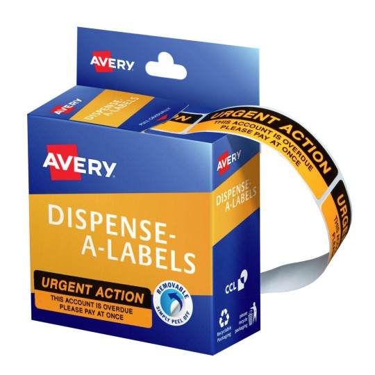 Urgent Action Dispenser Labels 937259