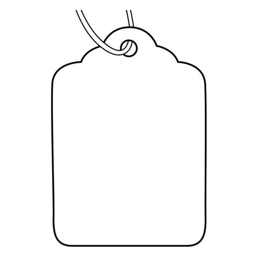 White Merchandise Tags, Size 26H 993626