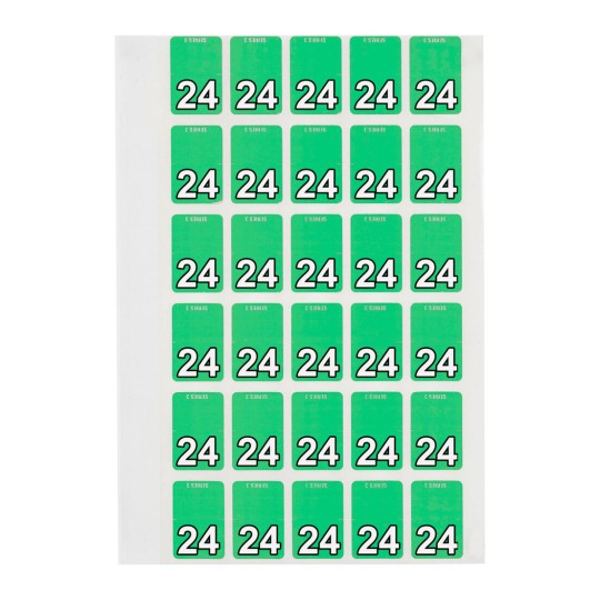 24 Top Tab Colour Coding Labels 44244
