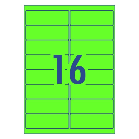 Fluoro Green High Visibility Shipping Labels 35932 99.1 x 34 mm