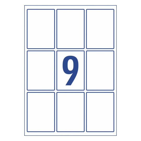 Matt Rectangle Labels 980011 62 x 89 mm