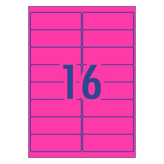 Fluoro Pink High Visibility Shipping Labels 35952 99.1 x 34 mm